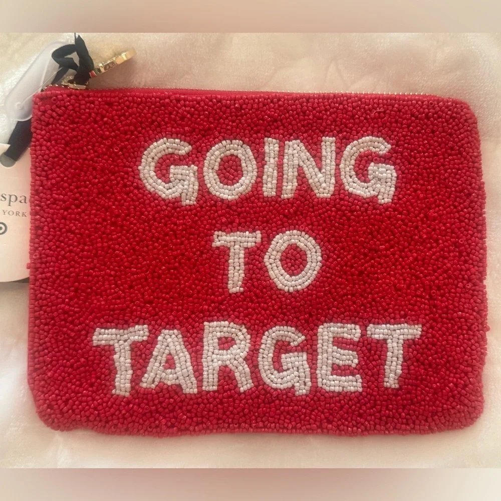 Kate Spade “Going to Target” Red Beaded Clutch | Limited Edition | Brand New - Picture 1 of 10
